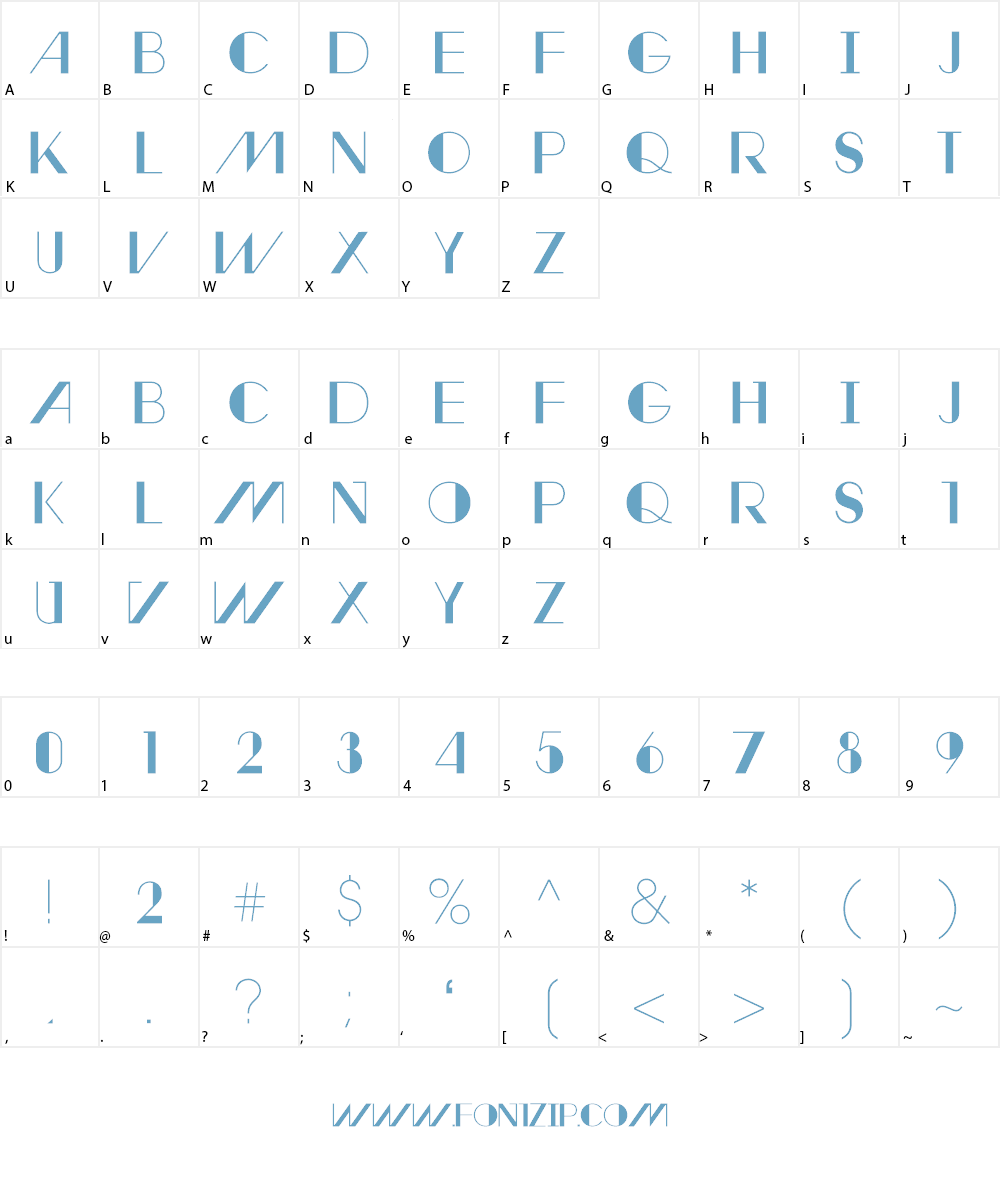 Avant Retro Font Character